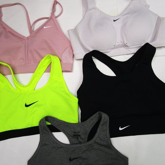 5 Sports Bra Dri Fit Swoosh Pro Racer Back Foam Insert Cups Medium - Picture 1 of 10